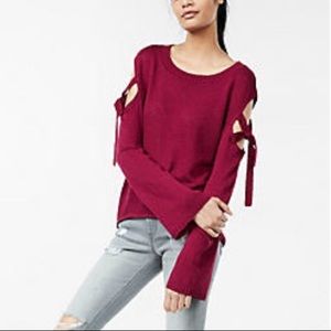 NWT Express Tie Sleeve Hi-Low Sweater